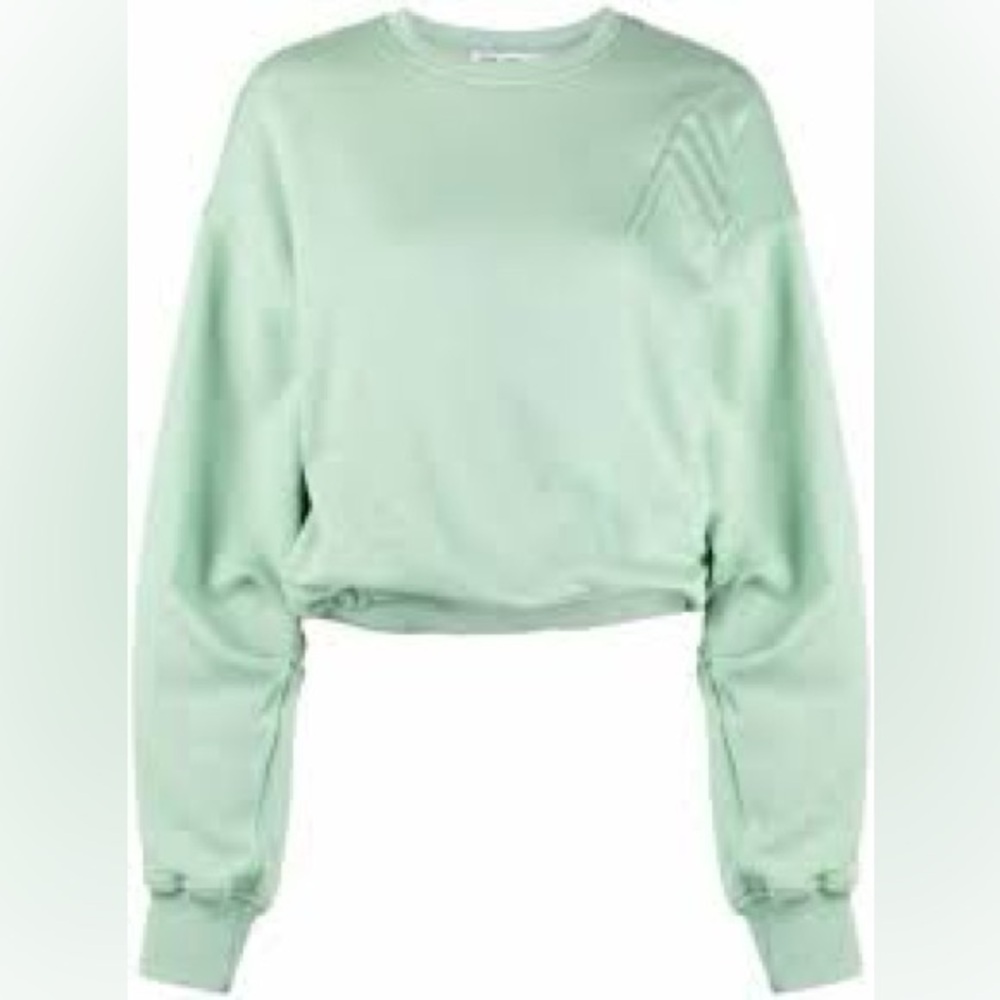The Attico Green Cropped Sweatshirt‎